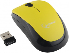 Мышь беспроводная Gembird MUSW-360 (optical, 1000dpi, AAA, black-lemon)