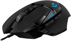 Мышь Logitech G502 HERO (USB, optical, 25600dpi, игровая, RGB подсветка, программируемая, soft-touch, black)