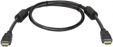 Кабель HDMI (m) - HDMI (m) 1.0m (HDMI-03PRO, ver.1.4, медь, с позолоченными контактами, 2 ферритовых фильтра, экранированный, блистер, black) Defender