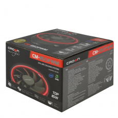 Вентилятор CROWN CM-1150PWM (1150/1151/1155/1156/1200/775/AM2/AM3/AM4/FM1/FM2, 125mm, Al, 1000-1800rpm, <26dBa, 4pin, red LED, 115W) RTL