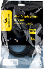 Кабель mini Display Port (m) - VGA (m) 1.8m (CC-mDPM-VGAM-6, v.1.1, экранированный, black) Cablexpert