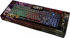 Клавиатура QUMO Cobra K30 (USB, радужная подсветка, бесшумная, утяжелённая, игровая, black)