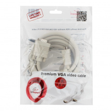Кабель SVGA Pro 15m/15m 1.8m (CC-PPVGA-6, соединительный, 2 ферритовых фильтра, beige) Cablexpert