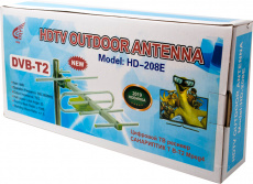 Антенна телевизионная HD-208E (DVB-T/DVB-T2, 8dB, уличная, пассивная)