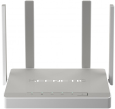 Роутер Keenetic Giga (KN-1011) (574/1201Mbps, 2.4/5GHz, 4 port, 1000Mbps, 4 внешние несъёмные антенны 5dBi, порт SFP 1000Mbps, 2*USB, Bluetooth 5.1, USB Printer/FTP Server/3G/4G/LTE, grey-white)