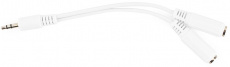 Разветвитель 3.5 Jack (m) - 2x 3.5 Jack (f) (CCA-415W, 0.1m, white) Cablexpert