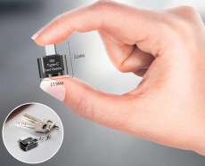 Карт-ридер (microSD, black, USB 2.0 Type-C)
