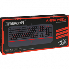 Клавиатура Redragon ANDROMEDA (USB, механическая, регулируемая подсветка, влагоустойчивая, игровая, black)