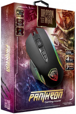 Мышь QUMO Pantheon M50 (USB, optical, 3200dpi, игровая, RGB подсветка, 1.7m, soft-touch, black)