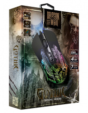 Мышь QUMO Gothic M51 (USB, optical, 3200dpi, игровая, 1.5m, black)