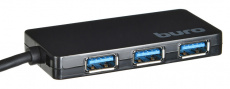 USB 2.0 HUB Buro BU-HUB4-0.2-U3.0 (4 порта, black)