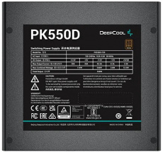 Блок питания DEEPCOOL 550W (PK550D, 80+ Bronze, 120mm, 20+4+8+4+4, 2xPCI-E 6+2pin, 6*SATA, 3*HDD) RTL