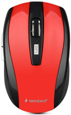 Мышь беспроводная Gembird MUSW-330-3 (optical, 2400dpi, 2xAAA, black-red)