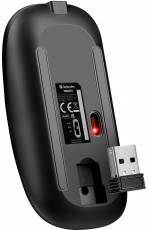 Мышь беспроводная Defender Touch MM-997 (Bluetooth5.2/2.4GHz, optical, 1600dpi, аккумулятор 500mAh, бесшумный клик, подсветка, soft-touch, black)