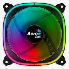Вентилятор AeroCool Astro 12 (120x120x25mm, Hydro, 1000rpm, 18dBa, 3+3+6pin, Adressable RGB, black) RTL
