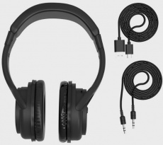 Гарнитура Ritmix RH-455BTH (накладная закрытая, беспроводная, Bluetooth от 1.0 до 4.0, с микрофоном, до 5 часов работы от батареи, black)