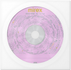 Диск DVD+RW Mirex (4.7Gb, 4x, 1шт., конверт)