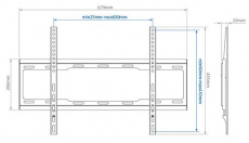 Настенный кронштейн для телевизоров и мониторов Arm Media STEEL-1 (32"-90", VESA 50x50-400x400/600x400, до 60кг, black)