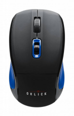 Мышь беспроводная Oklick 425MW (optical, 1600dpi, 2xAA, black-blue)