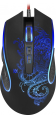Мышь Defender Venom GM-640L (USB, optical, 7200dpi, игровая, подсветка, программируемая, soft-touch, промо-код "Crossout", 1.5m, black)