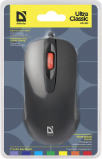 Мышь Defender Ultra Classic MB-280 (USB, optical, 1000dpi, подсветка, soft-touch, black)