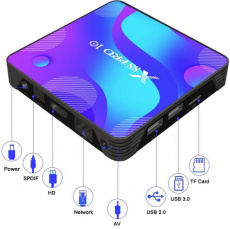 TV Box TT TV Box X88PRO (Android 10, 4Gb, 32Gb, 4K, Ethernet, Wi-Fi, HDMI, Toslink, 2xUSB, microSD, пульт ДУ, black)