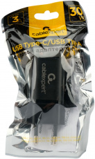 Адаптер питания скоростной Cablexpert MP3A-PC-43 (100-240V - 2x USB, USB Type-C, 5V-3А, 9V-3A, 12V-2.5A, 15V-2A, 30W max, быстрая зарядка, QC3.0, PD, black)