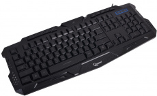 Клавиатура Gembird KB-G11L (USB, игровая, регулируемая подсветка символов, black)