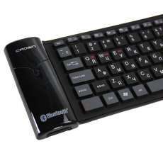 Клавиатура Crown CMK-6003 Silikon (Bluetooth V3.0, аккумулятор, гибкая, водонепроницаемая, black)