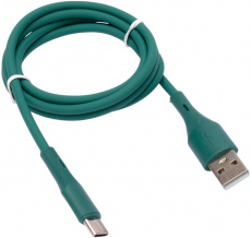 Кабель USB 2.0 Am - Type-C 1.0m (CC-USB2S-AMCM-1M-GN, 3A, 18W, медь, быстрая зарядка, QC3.0, силиконовый, green) Cablexper