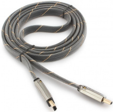 Кабель HDMI (m) - HDMI (m) 1.8m (CC-P-HDMI04-1.8M, серия Platinum, 4K, ver.2.0, плоский, с позолоченными контактами, тканевая оплётка, silver) Cablexpert