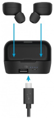 Гарнитура Defender Twins 639 (затычки, беспроводная, Bluetooth 5.0, с микрофоном, до 4 часов работы от батареи, black)