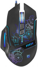 Мышь Defender Kill`em All GM-480L (USB, optical, 3200dpi, игровая, подсветка, промо-код "Crossout", 1.5m, black)