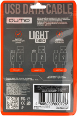 Кабель USB 2.0 Am - Type-C 1.0m (Light series, 30501, 1.4A, PVC, black) QUMO
