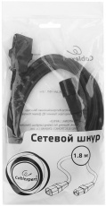Кабель питания (PC-189-1-1.8M, сис. блок - монитор, 1.8m, 16A, 1.0мм2, black) Cablexpert
