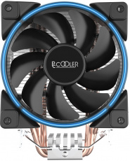Вентилятор PCCOOLER GI-X3B V2 (1150/1151/1155/1200/775/1366/2011/2066/AM2/AM3/AM4/FM1/FM2, 120mm, Al, Hydro, 1000-1800rpm, 27dBa, 3 тепловые трубки, 4pin, 125W, blue LED) RTL