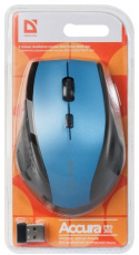 Мышь беспроводная Defender Accura MM-365 (optical, 1600dpi, 2xAAA, black-blue)