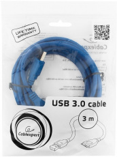 Кабель USB 3.0 Am - micro USB 3.0m (CCP-mUSB3-AMBM-10, экранированный, blue) Cablexpert