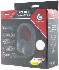 Наушники Gembird MHS-G220 (накладные закрытые, c микрофоном, игровые, регулятор, soft-touch, 2m, black)
