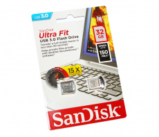 Флеш накопитель USB 3.0 32Gb SanDisk Ultra Fit (SDCZ43-032G-GAM46, 150Mb/s, black)
