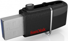 Флеш накопитель USB 3.0 32Gb SanDisk Dual USB Drive 3.0 (SDDD2-032G-GAM46, OTG micro USB, 150MB/s, black)
