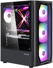 Корпус ZALMAN N4 Rev.1 (без БП, ATX, USB3.0, 6x rainbow LED Fan, black)