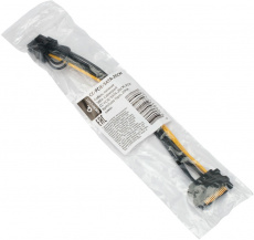 Переходник питания для видеокарты PCI-Express 6+2pin (CC-PCIE-SATA-20CM, 0.2m, от разъёма SATA блока питания) Cablexpert