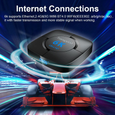 TV Box Transpeed 6K (H618) (Android 12, 4Gb, 32Gb, 6K, Ethernet, Wi-Fi6, BT5.0, AV, HDMI v.2.0, Toslink, 3xUSB, microSD до 32Gb, пульт ДУ, беспроводная клавиатура, black)