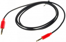 Кабель аудио 3.5mm Jack (m) - 3.5mm Jack (m) 1.0m (UPA11, black-red) hoco