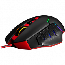 Мышь Redragon INSPIRIT 2 (USB, optical, 14000dpi, игровая, RGB подсветка, black-red)