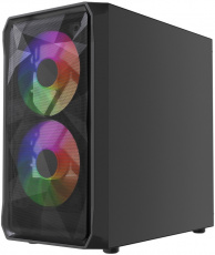 Корпус Powercase Mistral Micro A3B ARGB V2 (CMMAB-A3-V2) (без БП, mATX, USB3.0, 3x ARGB Fan, black)