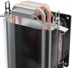 Вентилятор DeTech DT-C612L (1150/1151/1155/1156/1200/1700/AM2/AM3/AM4, 90mm, Hydro, Al+Cu, 1900rpm, 27dBa, 2 тепловые трубки 6mm, DTH, 3pin, rainbow LED, 90W, black) RTL