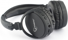 Гарнитура Gembird BHS-100 (накладная закрытая, беспроводная, Bluetooth 5.0, с микрофоном, до 10 часов работы от батареи, black)