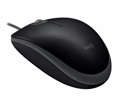 Мышь Logitech B110 Silent (USB, optical, бесшумный клик, 1000dpi, black)